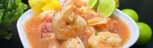 Banner receta Ceviche de camarón ecuatoriano